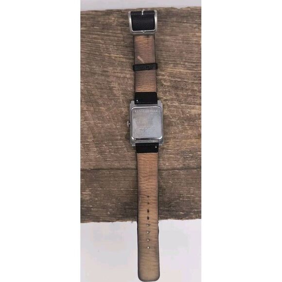 Mens  Kenneth Cole Square Tank Stainless Steel Watch - New Battery - Picture 7 of 9